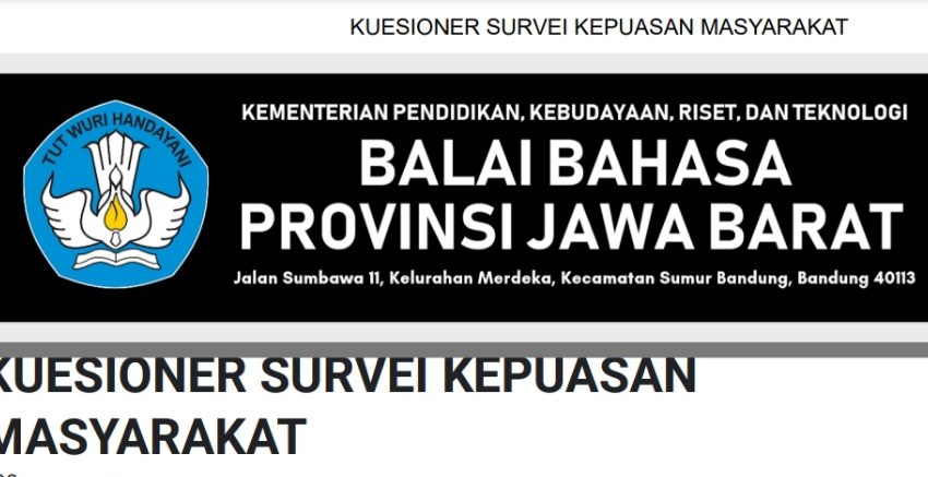  Hasil Survei Kepuasan Masyarakat Terhadap Layanan Balai Bahasa Provinsi Jawa Barat